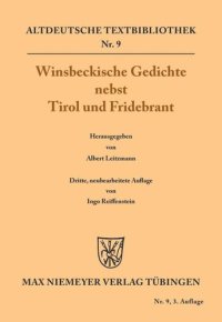 cover of the book Winsbeckische Gedichte nebst Tirol und Fridebrant