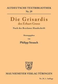 cover of the book Die Grisardis des Erhart Grosz: Nach der Breslauer Handschrift