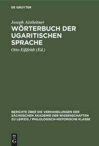 cover of the book Wörterbuch der ugaritischen Sprache