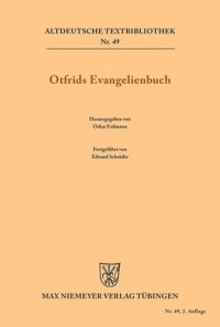 cover of the book Otfrids Evangelienbuch. Textabdruck mit Quellenangaben und Wörterbuch