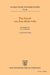 cover of the book Daz buoch von dem übeln wîbe