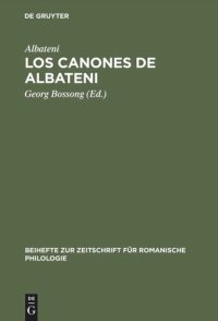 cover of the book Los canones de Albateni