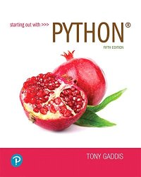 cover of the book Starting Out with Python, 5th edition