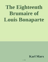 cover of the book The Eighteenth Brumaire of Louis Bonaparte