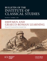 cover of the book Didymus and Graeco-Roman Learning