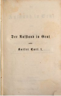 cover of the book Der Aufstand in Gent unter Kaiser Carl V. [Karl V.]