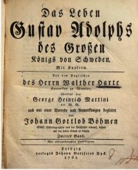 cover of the book Das Leben Gustav Adolphs des Großen, Königs von Schweden