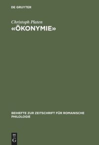 cover of the book «Ökonymie»: Zur Produktnamen-Linguistik im Europäischen Binnenmarkt