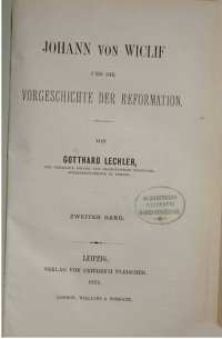 cover of the book Johann von Wiclif und die Vorgeschichte der Reformation