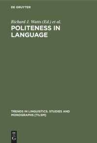 cover of the book Politeness in Language: Studies in its History, Theory and Practice