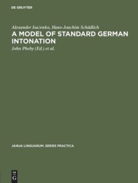 cover of the book A model of standard German intonation