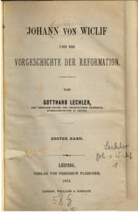 cover of the book Johann von Wiclif und die Vorgeschichte der Reformation