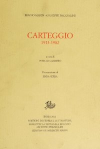 cover of the book Carteggio 1913-1982