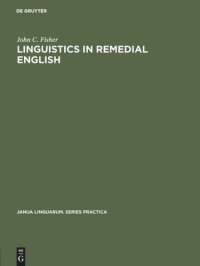 cover of the book Linguistics in remedial English