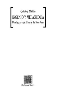 cover of the book Ingenio y melancolía: Una lectura de Huarte de San Juan