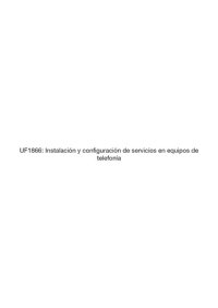 cover of the book UF1866--Instalación y configuración de servicios en equipos de telefonía