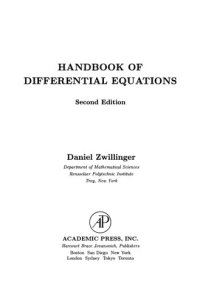 cover of the book Handbook of Differential Equations