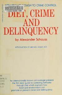 cover of the book Diet Crime and Delinquency  ( Orthomolecular Medicine )