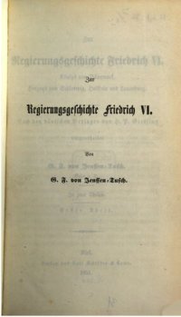 cover of the book Zur Regierungsgeschichte Friedrich VI., Königs von DänemarkHerzogs von Schleswig, Holstein und Lauenburg