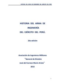 cover of the book Historia del Arma de Ingeniería del Ejército del Perú