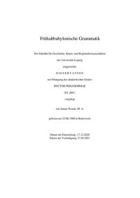 cover of the book Fruhaltbabylonische Grammatik