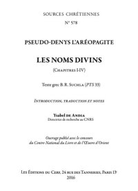 cover of the book Les noms divins Chapitre I-IV