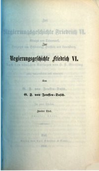 cover of the book Zur Regierungsgeschichte Friedrich VI., Königs von Dänemark, Herzogs von Schleswig, Holstein und Lauenburg