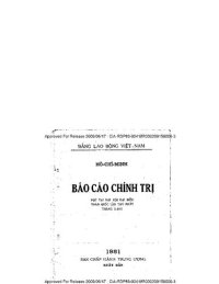 cover of the book BÁO CÁO CHÍNH TRỊ