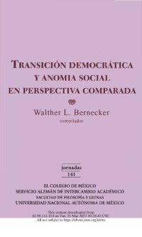 cover of the book Transición democrática y anomia social en perspectiva comparada