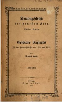 cover of the book Geschichte Englands seit den Friedensschlüssen von 1814 und 1815