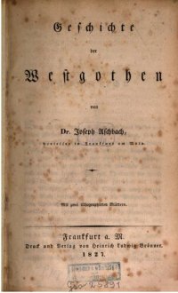 cover of the book Geschichte der Westgothen [Westgoten]