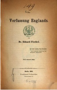 cover of the book Die Verfassung Englands