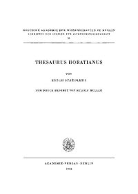 cover of the book Thesaurus Horatianus