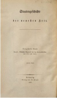 cover of the book Geschichte Englands seit den Friedensschlüssen von 1814 und 1815