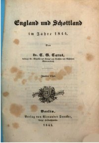 cover of the book England und Schottland im Jahre 1844