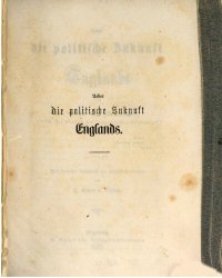 cover of the book Über die politische Zukunft Englands