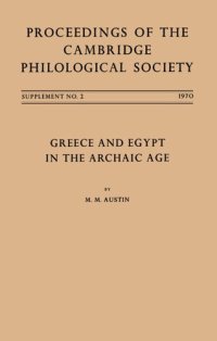 cover of the book Greece and Egypt in the Archaic Age