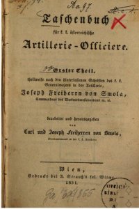 cover of the book Taschenbuch für k. k. österreichische Artillerie-Offiziere