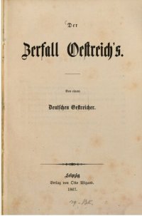 cover of the book Der Zerfall Österreich's