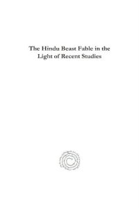 cover of the book The Hindu Beast Fable in the Light of Recent Studies