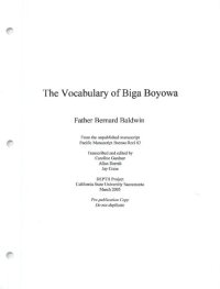 cover of the book The Vocabulary of Biga Boyowa