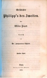 cover of the book Geschichte Philipps des Zweiten