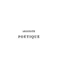 cover of the book Aristote: Poétique