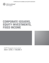 cover of the book CFA Level 1 Volume 4