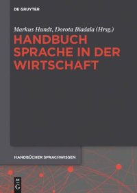 cover of the book Handbuch Sprache in der Wirtschaft