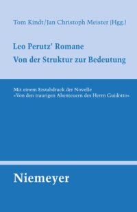 cover of the book Leo Perutz' Romane: Von der Struktur zur Bedeutung