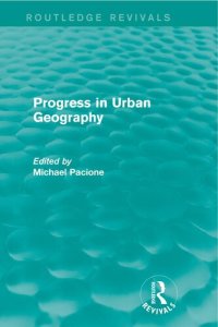 cover of the book Progress in Urban Geography