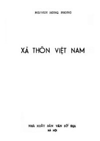 cover of the book Xã thôn Việt Nam