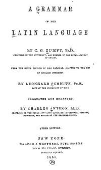 cover of the book A Grammar of the Latin Language