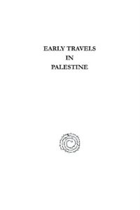 cover of the book Early Travels in Palestine